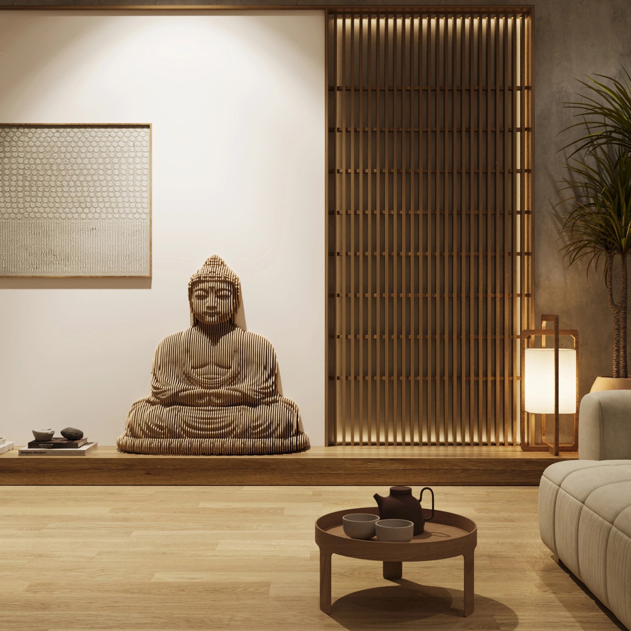 Modern 3D Buddha Wall Sculpture  3D Wall Art.